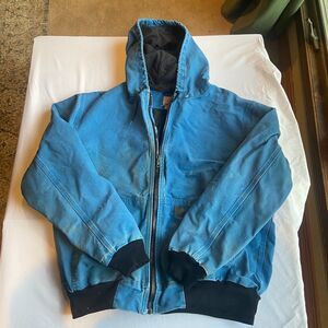 RARE Carhartt J360 ELB Electric Blue Lined Y2K 2000's Hooded Work Jacket 2XLT